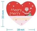 Sluitstickers 90 Labels Merry Christmas hart Etiket Sluitsticker