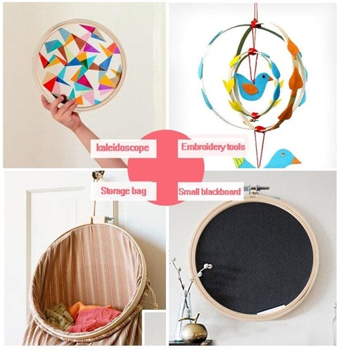 Bamboe ring Borduurring Flowerhoop met stelschroef 10 cm /stuk Bamboo bloemenring