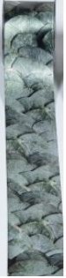 Bedrukt  Lint Greenleaf 70mm 80 cm Metalic Zilver opdruk Eucalypthus 