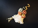 BruidegomCorsage Roos Lieke Zalm Cava creme zand Corsage Roos
