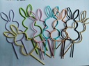 Metalen frame Haas staand oor op steker 10 cm Lime groen Limegroen Metal Rabbit