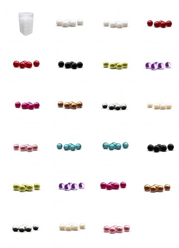 Parelspeld Parelspelden Push pin 6 mm lila set 120 