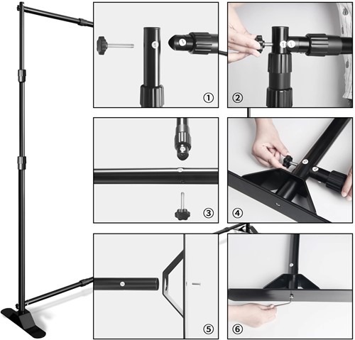 Standaard frame voor Flowerwall of fotoshoot Dubbele lat ca. 2.4*3 m Flower wall stand, verstelbaar,demontabel, in tas