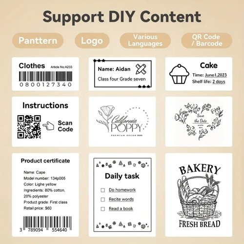 Thermische labels, WIT Vierkant 30*30mm Stickers voor diverse printers/ rol 230 labels M110/M110S/M120/M200/M220/M221