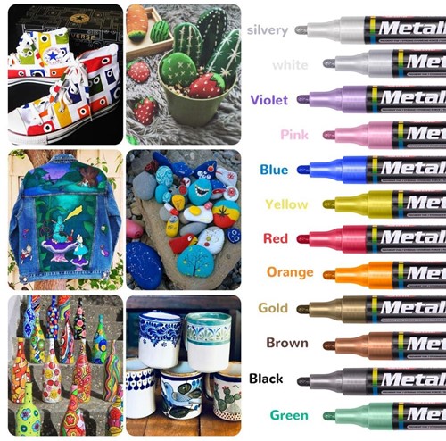 VILTSTIFT Metalic marker Goud 3MM  per stuk watervast