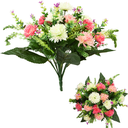 ZijdeBoeket 41cm SPIKY MUM LARGE MIXED BUSH PINK/CREAM 