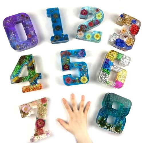 Siliconenmal 16 cm Cijfer 1 voor Epoxy Resin