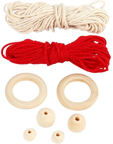 DIYkit Pakket Hobbyset 2x Macramé Elf, H: 14 cm schoencadeautje