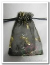 Giftbag organza Black Golden Butterfly 7*9 cm cadeauzakje,bruiloftbedankje