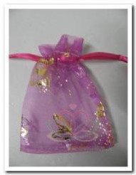 Giftbag organza Magneta Butterfly 7*9 cm cadeauzakje,bruiloftbedankje