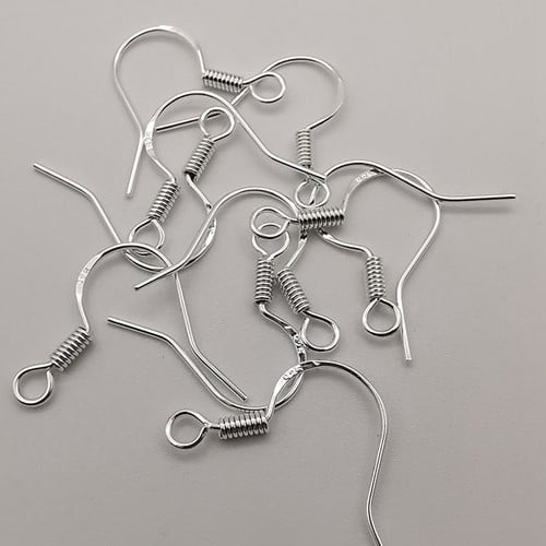 Oorbelhaakjes zilverkleur open haakjes pakje ca. 100 stuks