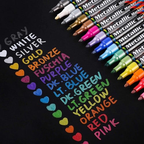 Viltstift Metalic marker watervast Fuchsia 3 mm per stuk