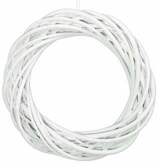 Krans Wilgentenen Wit twijgenkrans 30 cm