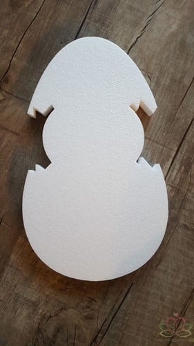 Styropor Piepschuim Isimo Ei met kuiken Klein 20×3 cm