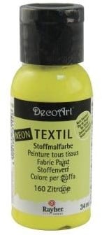 Textielverf Stoffenverf Neon Citroen 34 ml