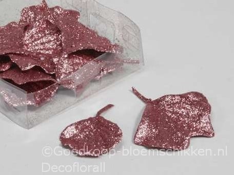 Ginkgo Biloba blad glitter Coral Dust 16 stuks