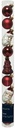 Kerstballen kerstfiguren Glas Ossenbloedrood 3-6 cm koker 9 stuks