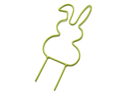 Metalen Frame Haas hangend oor op steker Lime Groen 15 cm