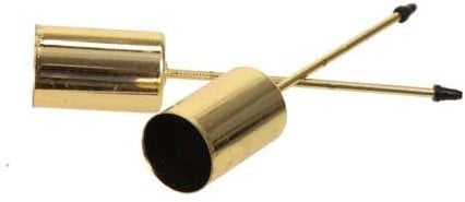 Kaarsenhouder Metaal Goud 9 cm Ø2,5 pak 4 stuks