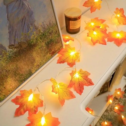 Herfst Ledstring Esdoornblad Maple Leaf 1,5 meter 10 leds