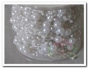 Parelketting Parelguirlande Wit 3+8 mm rol 15 meter