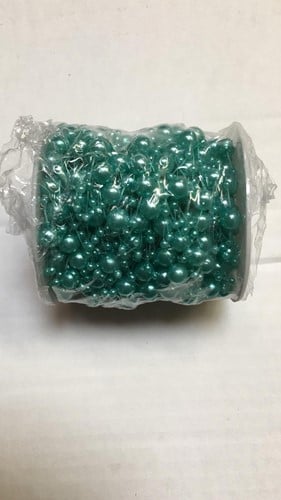 Parelketting Parelguirlande Turquoise 62 3+8 mm rol 25 meter