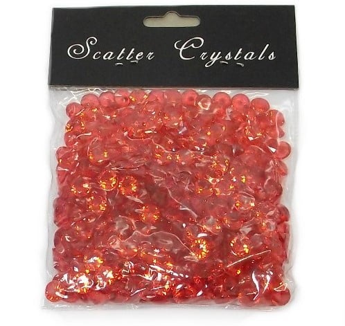 Diamantjes los strooidiamantjes Rood 10 mm 100 gram