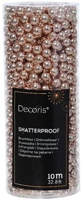 Parelketting Parelguirlande Poederroze 8 mm rol 10 meter