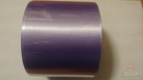 Bedrukt lint Lila met Gouden opdruk 70 mm 80 cm