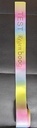 Bedrukt lint Regenboog Pastel met Gouden opdruk 38 mm 50 cm