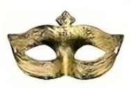 Venetiaans masker Goud Kroondesign per stuk