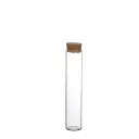 Reageerbuisjes glas met kurk 15 cm Ø3 cm doos 6 stuks