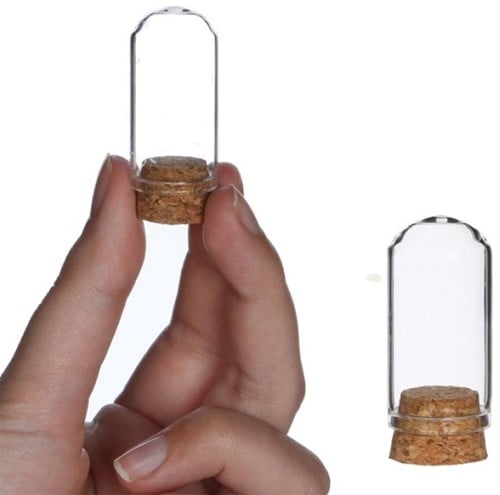 Mini dome Ø2 cm h.4 cm 12 stuks set stolpje met kurk