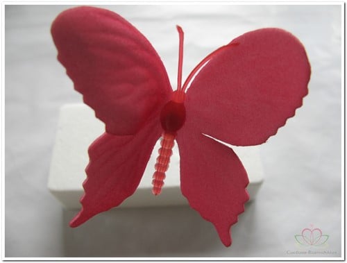 Vlinders van foam Pink 6 cm Doos 36 stuks