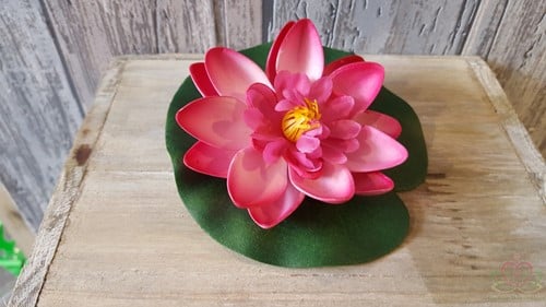 Real Touch Waterlelie Donker Roze 10 cm per stuk