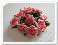 Foamroosjes Mini Old Pink 2,5 cm 9 stuks