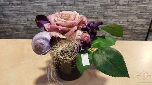 Zijden Roos Beauty Mauve knop per stuk