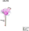 Mini Foam Roos met Tule Roze 2 cm Bulk Pak 96×3 roosjes = 288 stuks