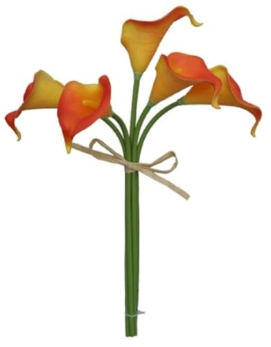 Calla Real Touch Oranje Flame 35 cm lang per stuk