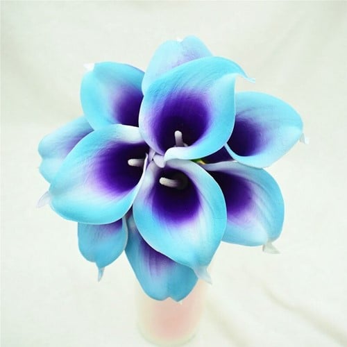 Calla Real Touch Frozen Blauw Purple 7 cm 37 cm per stuk