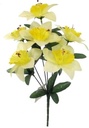 Narcisbush Zijdenbloem Wit Geel ca. 36 cm bos 7 bloemen
