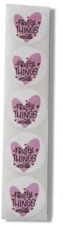 Sluitstickers Pretty things inside etiket rol 500 labels