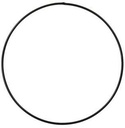 Metalen ring Zwart gelakt 50 cm per stuk