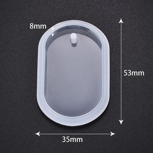 Siliconenmal Ovaal voor sieraden of sleutelhanger Epoxy resin 16 cm per stuk
