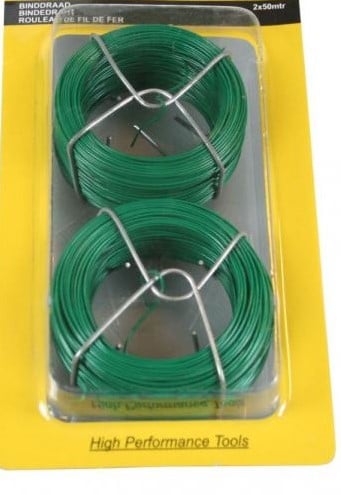 [A-023926] Binddraad Twist tie Groen 2 x 50 meter 2 stuks