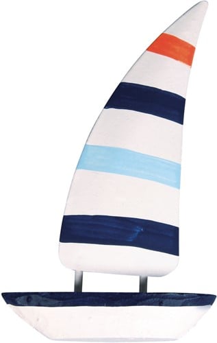 [A-013897] Boot Maritiem Polyresin 10,5x6,3x1,8 cm 1 stuk