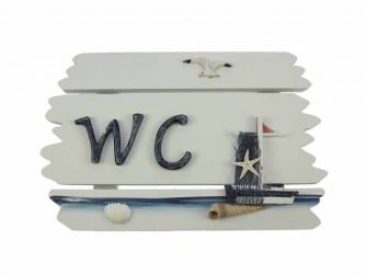 [A-015525] WC Bordje Serie Seaside Maritiem 23x14 cm