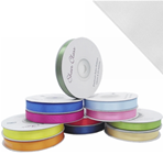 [A-025589] Satijnlint Dubbelsatijn Antennelint Zilver 10 mm rol 25 meter