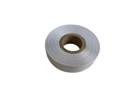 [A-027187] Zijdenlint Lintprinter Wit 15mm 25 meter