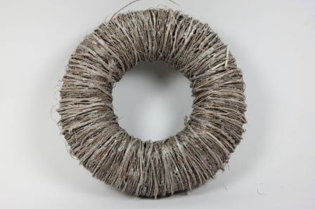 [A-017273] Krans Mactan Grass White Wash 35 cm